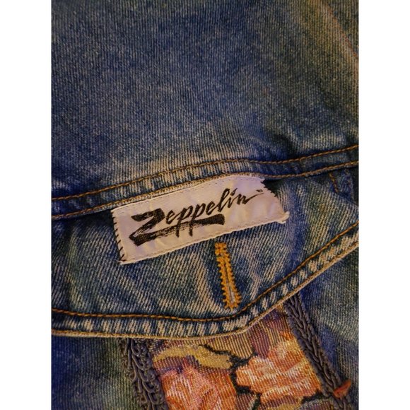 80s/90s DEB Denim Jacket with Roses - Picture 4 of 7